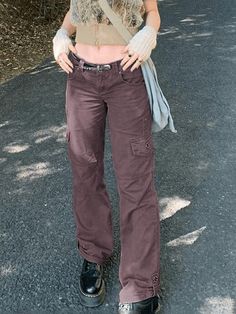 ⚡️Buy Woven Solid Straight-Leg Pants Brown L under $40.00 in Pants Online. Style: Casual, Street Color: Caramel Main Material: Cotton Blend Fit Type: Regular Design: Low Rise Waistline, Zip & Button Fastening, Functional Pockets, Multi Belt Loops. ✓2022 NEW YEAR SALE | $10 OFF OVER $75 CODE: NY1 I $25 OFF OVER $125 CODE: NY2 | $35 OFF OVER $215 CODE: NY3✓Free Shipping on all orders over $69 USD.. Check reviews and order Woven Solid Straight-Leg Pants today. New Year Sale, Pants Brown, Flare Leg Pants, New Years Sales, Exclusive Fashion, Retro Aesthetic, Straight Leg Pants, 90s Fashion, Leg Pants