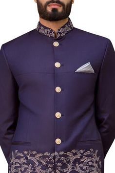 Purple bandhgala with floral embroidered motifs and band collar.
Components:1
Embroidery
Neckline:Band
Sleeve Length:Full
Fabric:Wool blend
Color:Purple
Embroidered band collar
Welt pockets
Closure: Front buttons
Note: Pants and pocket square worn by the model are not for sale - Aza Fashions Bandhgala For Men, Embroidery Neckline, Embroidered Motifs, Band Collar, Not For Sale, Vest Dress, Pocket Square, Aza Fashion, Welt Pockets