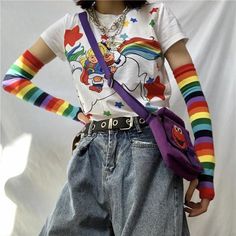 Weirdcore Outfits, Rainbow Outfit, Character Outfits, Dream Clothes