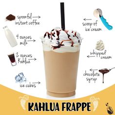 Kahlua Drinks, Molecular Cuisine, Frappe Recipe, Resep Smoothie, Painting With A Twist, Coctails Recipes, Recipes Drinks, Pancake Art, Raw Meat