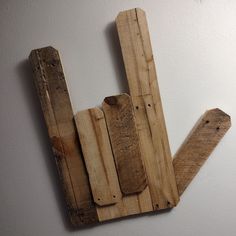 a piece of wood that has been made to look like the letter v on it