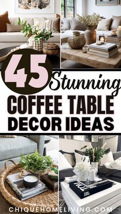 coffee table decor ideas for the living room