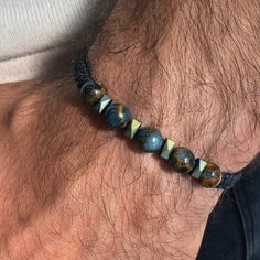 Opal Leather Stretch Bracelet ,Adjustable 8mm Beaded Boho Bracelet, Handmade Gemstone Jewelry, Unique Gift for Men, Boyfriend, Father's Day ❤️ Handmade opal stretch bracelet with 8mm beads. Adjustable and unique, perfect as a Father's Day gift or for a boyfriend. Boho style for men ❤️ 📌 Reading the energies of the stones before purchasing will provide you with more effective benefits. ❤️ Hematite Stone: Hematite stone is renowned for its powerful grounding and balancing properties. Wearing a he Adjustable 8mm Beaded Bracelets For Everyday, Casual Bracelets With Sliding Knot For Gift, Casual Braided Bracelets With 8mm Beads As Gift, Casual Braided Bracelets With 8mm Beads For Gifts, Casual Sliding Knot Bracelets As Gift, Casual Sliding Knot Bracelets For Gift, Casual Sliding Knot Bracelet As Gift, Casual Beaded Leather Bracelet As A Gift, Adjustable Friendship Bracelets For Everyday