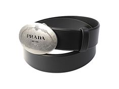 This classic Prada belt features a matte silver oval buckle with Prada Milano logo engraved. Constructed with saffiano cross-grain leather, this belt is practical for everyday wear.       Model: 2CM046    Blue Saffiano Leather  Brushed matte silver oval buckle  Size: 95/38    Height: 1.75  Includes Prada dust bag and authenticity cards  Made in Italy Modern Business Belt Buckles With Logo Plaque, Leather Belt Buckles With Logo Plaque, Modern Business Belt Buckle With Logo Plaque, Modern Leather Belt Buckle With Logo Plaque, Modern Leather Belt Buckles With Logo Plaque, Modern Business Belt Buckles With Metal Logo, Leather Belt Buckle With Logo For Business, Leather Belt Buckles With Logo Plaque For Business, Leather Belt Buckles With Logo For Business