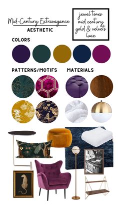 the color scheme for an interior design project