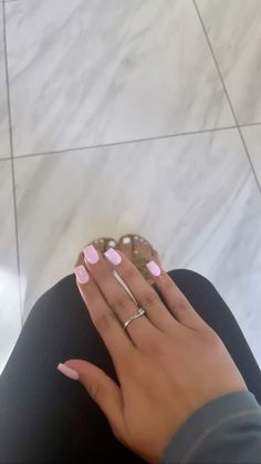 baby pink #nails #pink #pinknails #manicure Square Short Acrylics, Coffin Short Pink Nails, Basic Nails Natural, Simple Short Coffin Acrylic Nails, Short Square Coffin Acrylic Nails, Nails Inspo Square Short, Pastel Pink Square Nails, Milk Pink Nails Acrylic, Pink Gel Mani