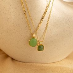 Our Jade Oval Pendant Necklace on a dainty Figaro Chain is the perfect versatile piece designed to complement your unique style ♡ Crafted with an Oval Jade stone, its classic elegance pairs with other necklaces for a layered look. Whether you're going for a simple vintage style or layered with your favorite modern pieces for an added flair, this necklace is an excellent addition to any jewelry collection! SKU: RR-NR198 Product Details Material: High Quality Solid 925 Sterling Silver Finish: Ster Elegant Oval Pendant Necklace With Natural Stones, Elegant Oblong Necklace With Adjustable Chain, Natural Stones Necklace With Oval Cabochon, Elegant Oblong Necklace For Everyday Wear, Elegant Oblong Everyday Necklace, Elegant Everyday Oblong Necklace, Elegant Oblong Necklaces As Gifts, Simple Vintage Style, Oval Pendant Necklace