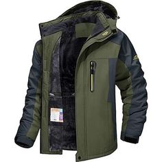 Season:Autumn / Fall,Winter; Fabric:Terylene,Fleece; Sleeve Length:Long Sleeve; Gender:Men's; Style:Sportswear; Occasion:Climbing,Snow Sports,Skiing; Outerwear Length:Regular; Placket:Zipper; Function:Windproof,Thermal Warm,Waterproof; Design:Hooded,Waterproof; Filling Material:Fleece; Outerwear Type:Fleece Jacket,Winter Jacket,Hiking Jacket,Ski Jacket,Windbreaker,Softshell Jacket; Bust:null; Length:null Winter Outdoor Outerwear With Fleece Lining, Fall Outdoor Windbreaker With Fleece Lining, Winter Outdoor Fleece-lined Outerwear, Outdoor Winter Wear Hooded Jacket With Pockets, Fall Windbreaker With Fleece Lining For Outdoor Activities, Winter Sports Parka With Fleece Lining, Nylon Outerwear With Fleece Lining For Winter Sports, Windproof Long Sleeve Parka For Hiking, Winter Outerwear With Fleece Lining For Sports