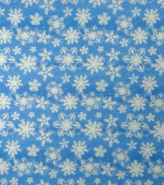 a blue and white background with snowflakes on it