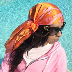 Chic Summer Party Scarf, Elegant Silk Shawl Scarf For Summer, Elegant Spring Headscarf, Elegant Silk Headscarf For Summer, Multicolor Party Headscarf, Elegant One-size Headscarf For Spring, Elegant Beach Shawl Scarf, Elegant Shawl Scarf For The Beach, Luxury Silk Scarf For Spring