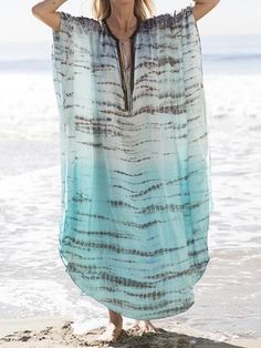 Plus Size Loose Printed Beach Cover-ups - rrdeye V-neck Chiffon Beach Cover-up, Bohemian Chiffon V-neck Cover-up, Bohemian Chiffon Cover-up For Vacation, Chiffon Beach Season Cover-up For Vacation, Bohemian Chiffon Beach Dress For Beach Season, Summer Chiffon Cover-up For Beach Season, Bohemian Chiffon Beach Cover-up, Chiffon V-neck Beach Dress, Bohemian Chiffon Beach Dress For Beach Party