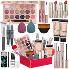 Hot Item All In One Makeup Kit Contains A Wide Variety Of Shades And Styles, To Let You Find The Look That Suits You Best. This Cosmetics Include 18color Eyeshadow, Concealer, Liquid Foundation, Face Makeup, Lip Gloss, Lipsticks, Eyebrow Mascara Mascara,Eyeliner Foundation Makeup Brush, Powder Puff, Primer, Cosmetic Brush, Gift Box.The Most Sweetest Present For Your Beloved. All Women's Essentials In One Elegant Box Combo Makeup Set:Various Colors Suit Your Option.Can Be Used On Top Lip, Face, L Girls Makeup Set, All In One Makeup, Makeup Gift Set, Eyebrow Mascara, Mascara Eyeliner, Lipstick Palette, Eyeshadow Set, Gift Makeup, Makeup Sets