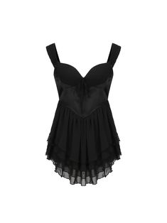 Sheila Chiffon Dress (Black) (Final Sale) – Nana Jacqueline Coquette Mini Dress For Summer Evenings, Black Summer Mini Dress With Playful Style, Coquette Mini Dress With Spaghetti Straps And Ruffles, Summer Coquette Mini Dress For Night Out, Coquette Mini Dress With Adjustable Straps For Party, Flirty Spaghetti Straps Mini Dress With Ruffles, Black Coquette Mini Dress For Summer, Summer Coquette Mini Dress With Corset Back, Coquette Summer Dresses With Adjustable Straps