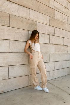 #ootdideas #outfitideas #outfitinspiration #outfitoftheday #cuteoutfits #cuteoutfitideas #wardrobeessential #womensclothing #summeroutfitideas #casualoutfits #neutraloutfit #styleinspiration #musthaveoutfit #clothingboutique #corsetoutfitidea #corsetstyle #neutralcortsets #cargopants #highwaistpants High Waist Cargo Pants, Waist Cargo Pants, Corset Outfit, Neutral Outfit, Cargo Pant, Corset Style, Cropped Top, Tan Color, High Waisted Pants