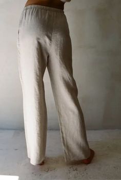 Woven 100% Linen Elastic Waist Band Tie Strap Wide Leg Pants With Side Pockets (No Lining) Optional Set Style# AR1060-1 AR1062-1 Material: 100% LinenColor: Linen Versatile Full-length Beige Pants, Relaxed Fit Linen Bottoms Full Length, Relaxed Fit Full Length Linen Bottoms, Relaxed Fit Full-length Linen Bottoms, Spring Full-length Linen Bottoms, Elegant Non-stretch Linen Pants, Classic Full Length Non-stretch Pants, Versatile Neutral Straight Leg Pants, Versatile Straight Leg Neutral Pants