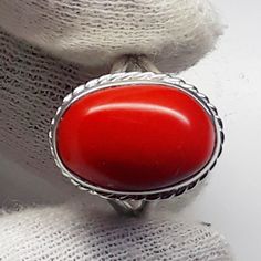 *Material92.5 Sterling Silver *gemstoneNatural Coral *Stone shapeOval Cut *gemstone ColourRed *Gemstone Size10X12MM *stone weight7.50 carat *Band ColourSilver *Ring For Women & Girls, Men and boy *Please feel free to contact me, I'm very happy to solve your question.          Thank you! Coral Stone Ring, Red Coral Stone, Birthstone Ring Mothers, Birthstone Rings, Ring Birthstone, Coral Ring, Coral Stone, Natural Coral, Unisex Ring