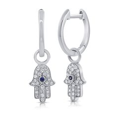 Embrace protection and style with our captivating Evil Eye & Hamsa Huggie with Chain, exquisitely crafted in luminous 14K gold. This unique piece features the ancient symbols of the Evil Eye and Hamsa, adorned with a total of 0.19 carats of sparkling diamonds, evoking a sense of spirituality and grace. Diamond Evil Eye & Huggie made in 14K Yellow/White/Rose Gold Ceremonial 14k White Gold Jewelry, Ceremonial Sterling Silver Fine Jewelry, Ceremonial White Gold Hallmarked Jewelry, Ceremonial Hallmarked White Gold Jewelry, Hand Set Yellow Gold Dangle Jewelry, Handmade Fine Jewelry For Ceremonial Occasions, Luxury Ceremonial Jewelry With Diamond Accents, Symbolic Ceremonial White Gold Jewelry, Traditional Round Jewelry With Polished Finish