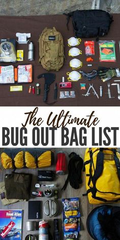 Bug Out Bag List, Emergency Preparedness Kit, Survival Bag, Emergency Preparation, Prepper Survival, Bug Out Bag, Emergency Prepping, Disaster Preparedness, Survival Food