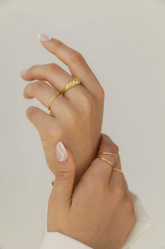 Gold Croissant Ring. Gold Ring. Twist Croissant Ring. Gold - Etsy Crossaint Ring, Gold Dome Ring, Croissant Ring, Dome Ring, Tacoma Wa, Ring Minimalist, Domed Ring, Ring Gold, Statement Ring