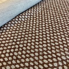 High End English Designer Fermoie Chocolate Brown Wicker Linen Cotton Fabric- 2 Yards English Design, Chocolate Brown, Cotton Fabric, Yard, Fabric, Design