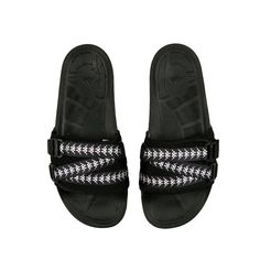 Authentic unisex slide. Upper in lycra, outsole in SBS and rubber. Strap closure with banda with Omini logo repetition. Textile Composition: Midsole - 100% Styrene Butadiene Styrene; Outsole - 100% Rubber; Upper - 70% Lycra, 30% Nylon Casual Black Sandals With Logo Strap, Black Sport Sandals With Logo Strap For Summer, Casual Slides With Rubber Sole For Streetwear, Casual Slides For Streetwear With Rubber Sole, Breathable Black Slides For Streetwear, Black Urban Sneakers For Summer, Casual Streetwear Slides With Rubber Sole, Breathable Slip-on Slides For Streetwear, Non-slip Slide Sneakers For Streetwear