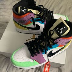 Brand New With Tags, Perfect Condition In Box. Purchased From Flight Club, Never Worn. Size 11 In Women’s, Mens 10.5. Unisex. Sporty Multicolor Low-top Jordan Shoes, Sporty Multicolor High-top Jordan Shoes, Multicolor Jordan Shoes With Boost Midsole For Streetwear, Multicolor Jordan Lace-up Shoes With Boost Midsole, Multicolor Lace-up Jordan Shoes With Boost Midsole, Multicolor Urban Custom Sneakers With Boost Midsole, Multicolor Basketball Shoes With Air Max Cushioning For Streetwear, Urban Multicolor Custom Sneakers With Boost Midsole, Urban Style Multicolor Custom Sneakers With Boost Midsole