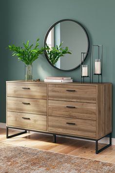 Deanlow Honey Dresser - Ornate Home Dresser Room & Board Modern Furniture, Dressers Room & Board Modern Furniture, Industrial Bedroom Dressers, Dresser Hombre, Modern Industrial Bedroom Design, Medium Bedroom, Teen Dresser, Teen Bedroom Sets, Contemporary Dresser