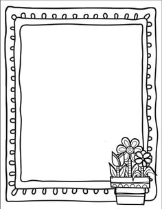 a black and white drawing of a potted plant in front of a blank sign