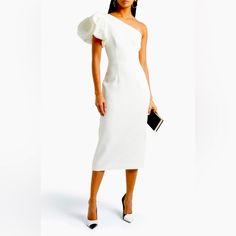 New With Tags! Beautiful Off The Shoulder Midi Dress In Ivory Off The Shoulder Midi Dress, Rebecca Vallance, Us Size 10, White Cream, Wearing Dress, Cream White, Off The Shoulder, Dress Shop, Colorful Dresses