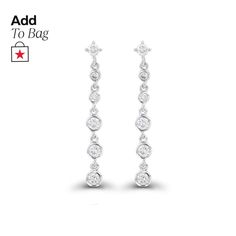 in stock Macy's Cubic Zirconia Diamond Earrings For Anniversary, Macy's Classic Dangle Earrings, Macy's Diamond Earrings With Prong Setting As Gift, Macy's Silver Cubic Zirconia Earrings, Macy's Round Cubic Zirconia Earrings, Macy's Earrings With Prong Setting For Gift, Macy's Diamond Accented Earrings For Wedding, Classic Macy's Earrings With Halo Design, Classic Halo Design Earrings By Macy's