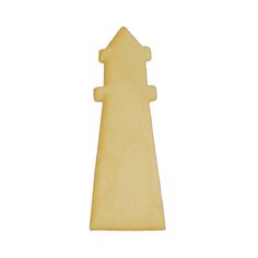 a piece of cheese that is shaped like a lighthouse on top of a white background