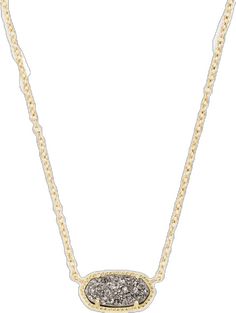 Delicate Charm Necklace With Oval Pendant, Delicate Charm Necklace With Oval Pendant And Adjustable Chain, Elegant Crystal Necklace With Adjustable Chain, Dainty Square Pendant Chain Necklace, Dainty Chain Necklace With Square Pendant, Dainty Chain Necklace With Oval Pendant, Dainty Square Pendant Chain Necklace With Delicate Chain, Delicate Adjustable Gold Chain Necklace, Elisa Gold Pendant Necklace