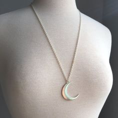 This Large Silver Crescent Moon Pendant Is Bold And Powerful. It Would Look Great Worn With A Sweater Or Long Dress. New, Handmade By Jpeace Designs Silver Plated, Thick Chain & Lobster Clasp, Small Silver Drop At The End Of The Extender. Silver Plated Pendant. Approx. Size: 25-1/4"27-1/2"L, 2-1/4" Extender, Moon Pendant 1-3/4"L, 1-1/4 "W Fun, Whimsical, Powerful, Natural, Mystical, Witches Statement Necklace! Boho Moon Goddess Catnap Cosplay, Moon Earrings Silver, Silver Moon Necklace, Raw Quartz Necklace, Crescent Pendant, Crescent Moon Necklace Silver, Character Details, Blue Turquoise Necklace, Sand Dollar Necklace