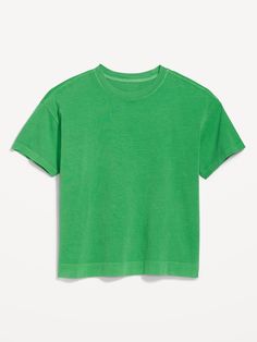 Basic Green Short Sleeve T-shirt, Basic Green Solid Color T-shirt, Cheap Green 3/4 Sleeve T-shirt, Green Soft-washed Everyday T-shirt, Affordable Soft-washed Green T-shirt, Diy Gifts For Kids, Green Shirt, Vintage Vibes, Petite Size