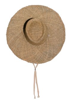 A low pinch hat woven in beautiful seagrass. Wide brim for sun protection. Features an adjustable closure made from Japanese trim and a brushed metal slider. Fabric is 100% Seagrass. Crown height 3.5" and 4.5" brim length. Handwoven Jute Hat With Curved Brim, Handwoven Wide Brim Palm Leaf Straw Hat, Natural Hemp Hat With Curved Brim, Handwoven Jute Beach Hat, Beach Hat With Woven Details, Wool Accessories, Crown Heights, Brushed Metal, Beautiful Hats