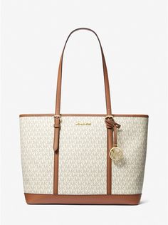 Jet Set Travel Large Logo Tote Bag | Michael Kors Logo Tote Bag, Michael Kors Tote Bags, Girly Bags, Travel Tote Bag, Bags Logo, Gorgeous Bags, Travel Tote, Purses Michael Kors, Handbags Michael Kors