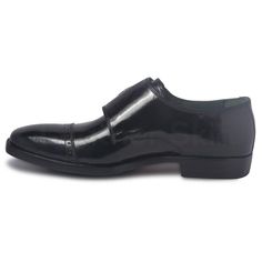 Monk strap shoes for men are one of a kind. Created with a heightened semblance of superior leather and black monk strap finish, it is a pair for everyday wear and is perfect for all occasions. Their appeal lies in their ability to balance the fine line between formal and nonchalant at the same time. In case, at a gathering, you are required to dress sharply but don’t want to look too formal, slip into these shoes. This footwear does not have laces, unlike the traditional lace-up formal shoes. Leather Skin shop’s strapped dress boots are created with extensive attention to detail and are a smart addition to any professional’s closet. With a 6-inch shaft height and a rubber outsole tapped at the back, you can pair these shoes with your formal trousers and shirt to show off your style statem Black Patent Leather Monk Strap Shoes For Business, Formal Black Monk Strap Shoes With Brogue Detailing, Formal Black Monk Strap Shoes With Rubber Sole, Black Monk Strap Shoes With Brogue Detailing For Formal, Classic Monk Strap Shoes With Patent Leather, Classic Patent Leather Monk Strap Shoes, Classic Patent Leather Monk Strap Shoes With Round Toe, Black Formal Wingtip Monk Strap Shoes, Formal Black Monk Strap Shoes With Leather Sole