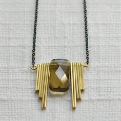 Modern Brass Necklaces For Gifts, Modern Brass Necklace For Gifts, Modern Brass Necklace For Gift, Artisan Necklaces With Faceted Beads For Gifts, Artisan Necklace With Faceted Beads For Gifts, Elegant Brass Necklace With Rectangular Pendant, Elegant Brass Necklaces With Unique Variations, Vintage Necklace With Faceted Beads For Gift, Elegant Brass Necklace With Unique Variations