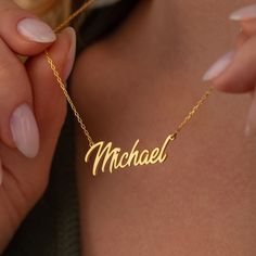 "CHOKER NAME NECKLACE, Dainty Gold Name Necklace Silver for Kids & Women, Personalized Baby Name Jewelry, Gift For Her, Mothers Day Gifts WARM ATTENTION: ● A perfect way to make your name become a memory as well as show off your unique ● Represents you, your loved ones and the closest name of yours, when you wear the name of your & your loved ones. ● No matter when and where you do anything, you will always remember the important person in your life, you are not alone, because there are many one Anniversary Nameplate Name Necklace With Hallmarks, Classic Name Necklace For Birthday, Classic Gold Name Necklace With Hallmark, Classic Gold Hallmark Name Necklace, Classic Custom Name Jewelry For Birthday Gift, Classic Gold Hallmarked Name Necklace, Classic Custom Name Jewelry For Birthday, Classic Name Necklace For Birthday Gift, Classic Name Necklace With Hallmark For Anniversary