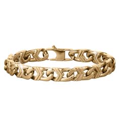 Daniel Steiger Noble Links Bracelet Modern Cuban Link Chain Bracelet With Solid Construction, Metal Cuban Link Bracelet With Oval Links, Matte Gold Classic Bracelets For Formal Occasions, Luxury Stainless Steel Chain Bracelet With Rectangular Links, Classic Cuban Link Metal Bracelet, Classic Metal Cuban Link Bracelet, Modern Gold-tone Stainless Steel Bracelet, Modern Gold-tone Bracelets With Polished Finish, Modern Cuban Link Bracelet, Tarnish Resistant