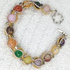 Handmade~Empty Nest Gemstone Bracelet Made With A Variety Of Gemstones Along With Silver And Gold Galvanized Seed Beads And Crystals 7½" In Length Handmade By Me! Designed By Allie Buckman At Potomacbeads Dot-Com Gift Box Available Upon Request New In Package Any Questions? Just Ask! Daily Shipping~Packaged With Care! Open To Offers! Sterling Silver Gemstone Beads Bracelet For Jewelry Making, Sterling Silver Crystal Bracelet For Jewelry Making, Silver Spiritual Beaded Bracelets With Stones, Spiritual Silver Beaded Bracelets With Stones, Silver Gemstone Beads Bracelet, Sterling Silver Gemstone Beaded Bracelets For Jewelry Making, Agate Bracelet For Jewelry Making, Silver Bracelets With Gemstone Beads For Jewelry Making, Natural Stones Czech Glass Bracelet