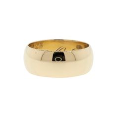 This classic 6.90mm wide half round cigar band is a robust and timeless piece of history. A perfect add to your wedding stack. Engraved; "O.L.H" Classic Formal Engraved Ring With Polished Edges, Classic Signet Ring For Anniversary With Polished Edges, Classic Anniversary Signet Ring With Polished Edges, Classic Signet Ring With Polished Edges, Classic Engraved Ring With Polished Edges, Timeless Thick Band Ring For Anniversary, Classic Yellow Gold Bands With Milgrain, Classic Yellow Gold Milgrain Bands, Wedding Ring With Smooth Bezel And Thick Band