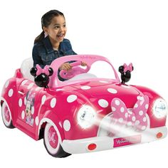 Disney Minnie Mouse Convertible 6V Battery-Powered Ride-On by Huffy. This ride-on is easy to assemble so in no time it is ready to roll and ready for fun! It's love at first sight when your little girl sees the big bow on the Minnie Mouse convertible! Not to mention, this Minnie Mouse battery ride-on includes fun lights and sounds to make it a realistic ride! Huffy has taken extra steps to make the assembly simple so you can put the ride-on together fast and start the fun memories. In just a few Minnie Mouse Car, Fun Lights, Minnie Mouse Toys, Fancy Soap, Stitch Toy, Princess Toys, Fun Memories, Convertible Car, Elsa Dress