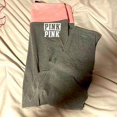 Pink Yoga Leggings *Brand New* Never Worn Pink Stretch Sweatpants For Loungewear, Victoria’s Secret Leggings, Pink Stretch Athleisure Sweatpants, Pink Stretch Sweatpants For Athleisure, Pink Activewear Long Pants For Loungewear, Pink Sporty Sweatpants For Workout, Pink Cotton Activewear Long Pants, Pink Cotton Gym Bottoms, Pink Stretch Sweatpants