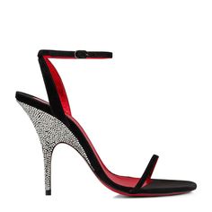 Arch Queen Strass Sandals Celebrates All That's Minimalist By Giving Centre Stage To The Curved Heel And Subtle Suede Straps, Ensuring That The Crystal-Embellished Curved Heel Is The Focal Point. These Suede 'Arch Queen' Sandals Feature The Label's Signature Red Leather Outsole With A Crystal Embellished Stiletto Heel. Heel Measures Approximately 100mm / 4" Buckle Fastening Composition: Suede Leather Made In Italy Size: 36 Eu (Insole Measures 9.25", Heel: 4") Typically Cl Shoes Run Small. Brand Christian Louboutin Iriza, Christian Louboutin So Kate, Red Louboutin, Ankle Strap Sandals Heels, Louboutin Heels, Christian Louboutin Heels, Centre Stage, Sandal Heels, Embellished Sandals