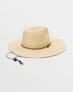 Your new beachin' bestie, this classic wide brim straw hat features an interior sweatband for added comfort, and drawcord with toggle so you can snug it up on a windy day. Featured here in natural. - Features

 - 100% Straw
 - Wide brim straw fedora hat
 - Woven straw with plaited construction, interior sweatband, and drawcord with toggle
 - Volcom woven logo clamp label on side brim
 - Sold Individually/ By Color Adjustable Beachy Hats For Warm Weather, Casual Sun Hat With Adjustable Fit For Beach, Adjustable Fit Straw Hat With Curved Brim For Beach, Adjustable Curved Brim Straw Hat For Beach, Adjustable Fedora Straw Hat For Warm Weather, Adjustable Wide Brim Sun Hat For The Beach, Adjustable Coastal Straw Hat Made Of Toquilla, Spring Beach Fedora With Adjustable Fit, Casual Adjustable Straw Hat For Warm Weather