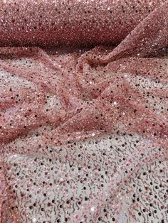 Dusty Rose Heavy Hand Beaded Princess Design Embroider With Beads-pearls-sequins on a Mesh Lace-sold by Yard. - Etsy Glamorous Embroidered Sequin Fabric For Celebration, Festive Beaded Embroidered Fabric For Party, Embellished Sequin Organza Fabric For Party, Glamorous Embellished Tulle Fabric For Party, Glamorous Lace Sequin Fabric For Festive Occasions, Beaded Fitted Tulle Fabric For Party, Party Embellished Embroidered Organza Fabric, Pink Sequined Embroidered Fabric For Festive Occasions, Party Embellished Organza Embroidered Fabric