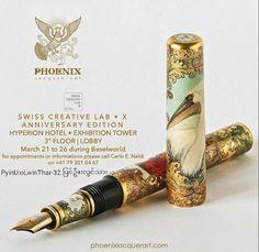 a fountain pen with an ornate design on it