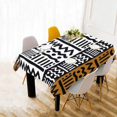 This African Table Cloth Kuba Print provides an eye catching, textural design to your table. The intricate geometric patterns will make a great addition to any room. Its lightweight fabric is durable enough for everyday use, and the easy care instructions make maintenance a breeze. Product Features Made of durable cotton linen cloth material. Lightweight, durable and could be folded away compactly. Perfect for Dining Room, Tea Table, Picnics, Parties, and Other Furniture. Scratch resistant. Deli African Table, Cloth Patterns, Indoor Outdoor Bathroom, Printed Carpet, Outdoor Bathrooms, African Mud Cloth, Linen Cloth, Canvas Decor, Cloth Material