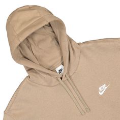 Pullover Hoodie CLASSIC COMFORT. A closet staple, the Nike Sportswear Club Fleece Pullover Hoodie combines classic style with the soft comfort of fleece. Soft Comfort Brushed-back fleece is soft and smooth against the skin. Adjustable Coverage Hood with a drawstring offers adjustable coverage. Brown Nike Sweater, Tan Nike Hoodie, Beige Nike Hoodie, Beige Nike, Tan Hoodie, Nike Sportswear Club Fleece, Fall Hoodies, Nike Sweater, Nike Sweatshirts